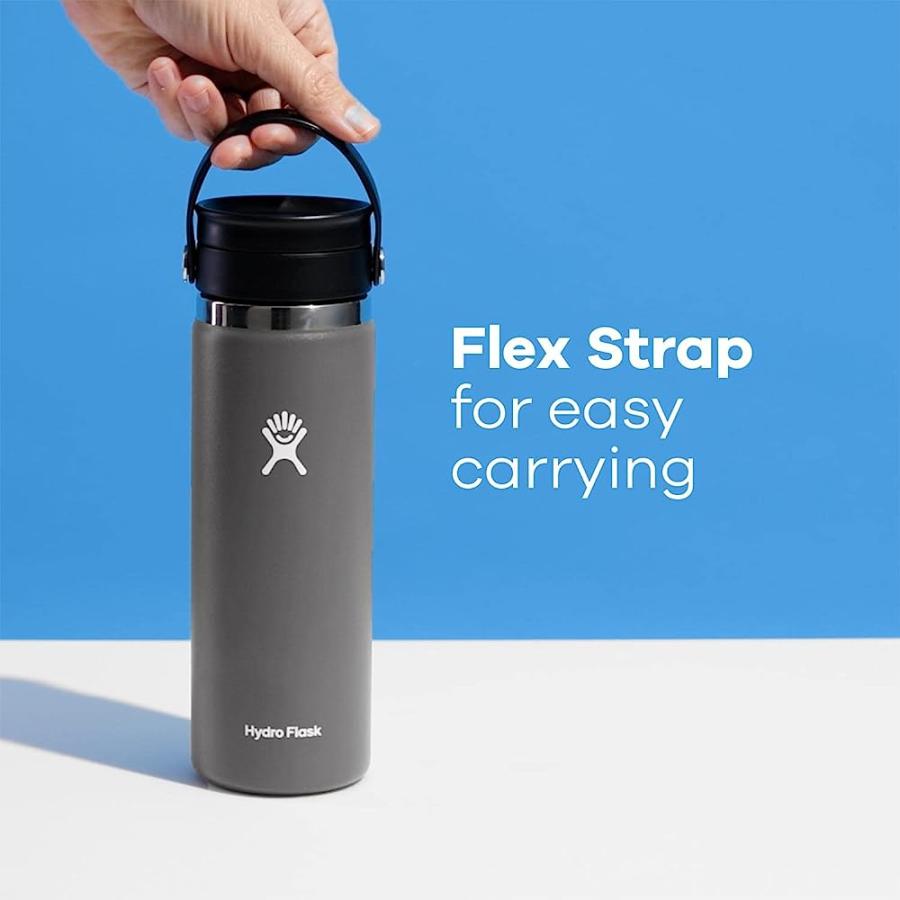 HYDRO FLASK 16 OZ WIDE MOUTH BOTTLE WITH FLEX SIP LID BLACK | HYDRO FLASK | 03