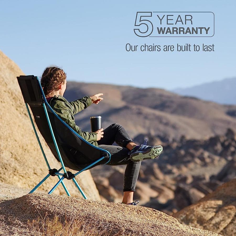 HELINOX SUNSET CHAIR LIGHTWEIGHT, HIGH-BACK, COMPACT, COLLAPSIBLE CAMPING CHAIR, BLACK, WITH POCKETS | Helinox | 07