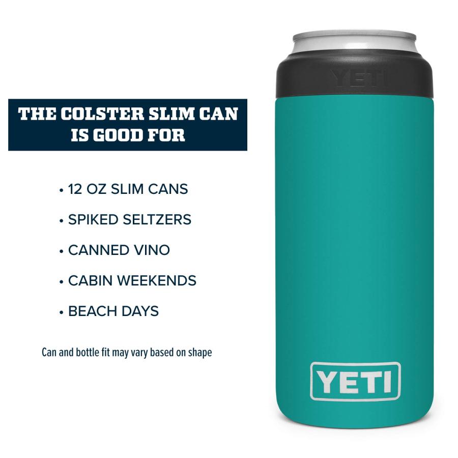 YETI Rambler 12オンス コルスター スリム缶クーラー:YETI 真空断熱 ステンレス製、アクアファーブルー | YETI | 03