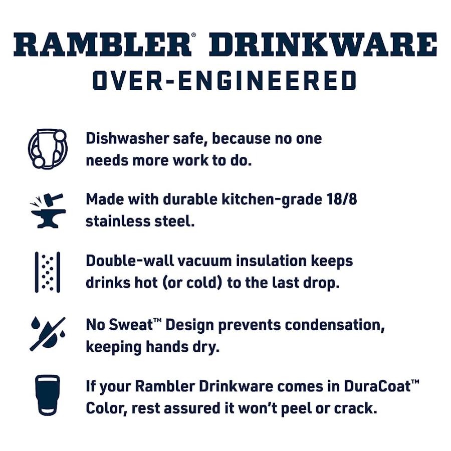 YETI RAMBLER 25 OZ STRAW MUG, VACUUM INSULATED, STAINLESS STEEL, NAVY | YETI | 05