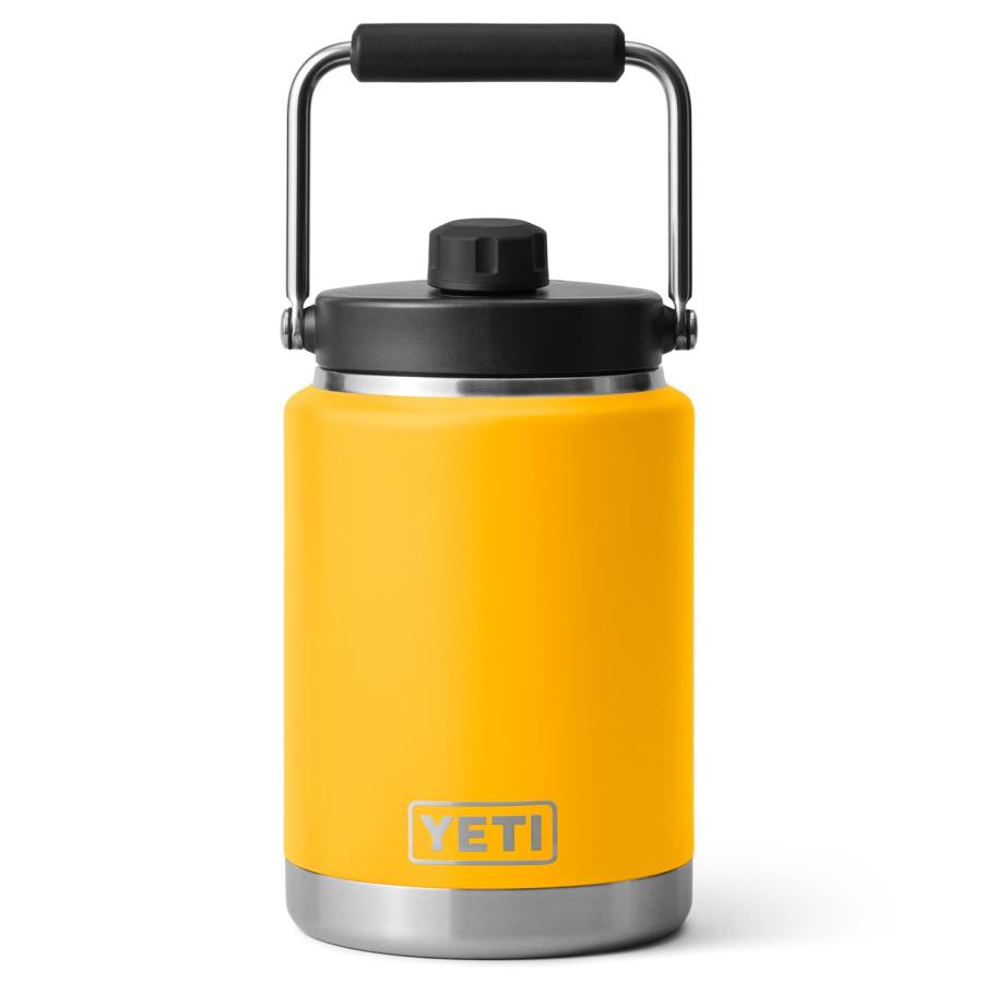 YETI Rambler ハーフガロン ジャグ マグキャップ付き 真空断熱 ステンレス製、アルパインイエロー | YETI