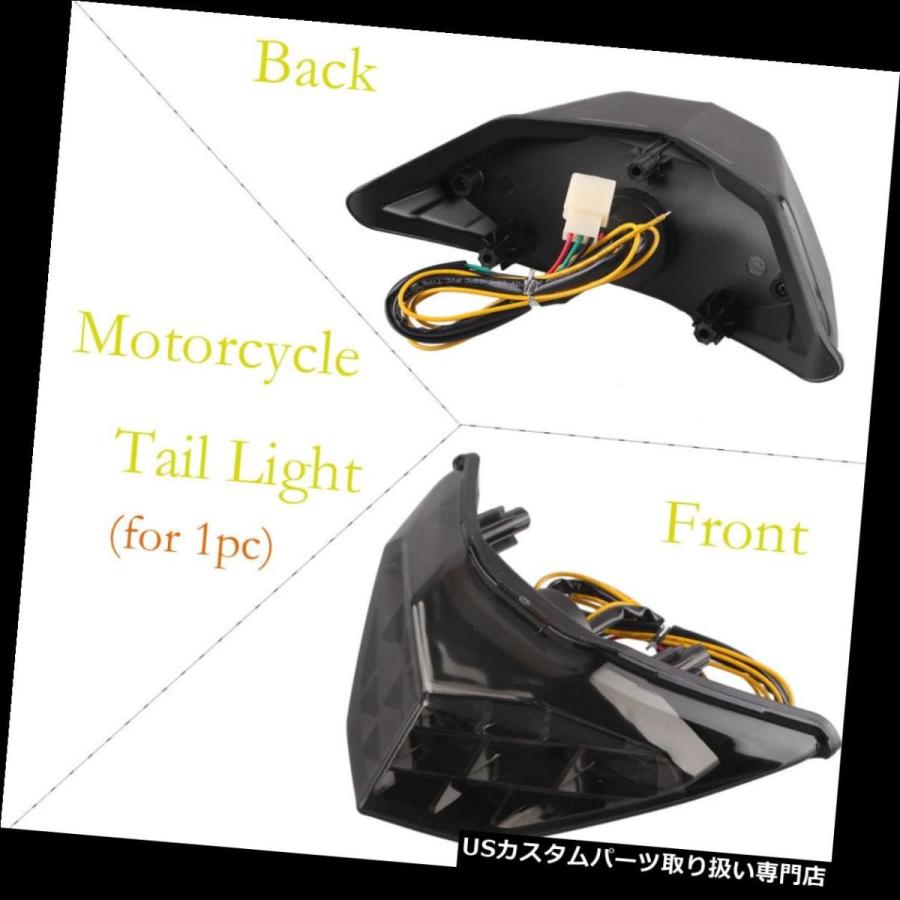 USテールライト Kawasaki Ninja 300 2013 2014スモークターンシグナルTaillamp用LEDテールライト  LED Tai