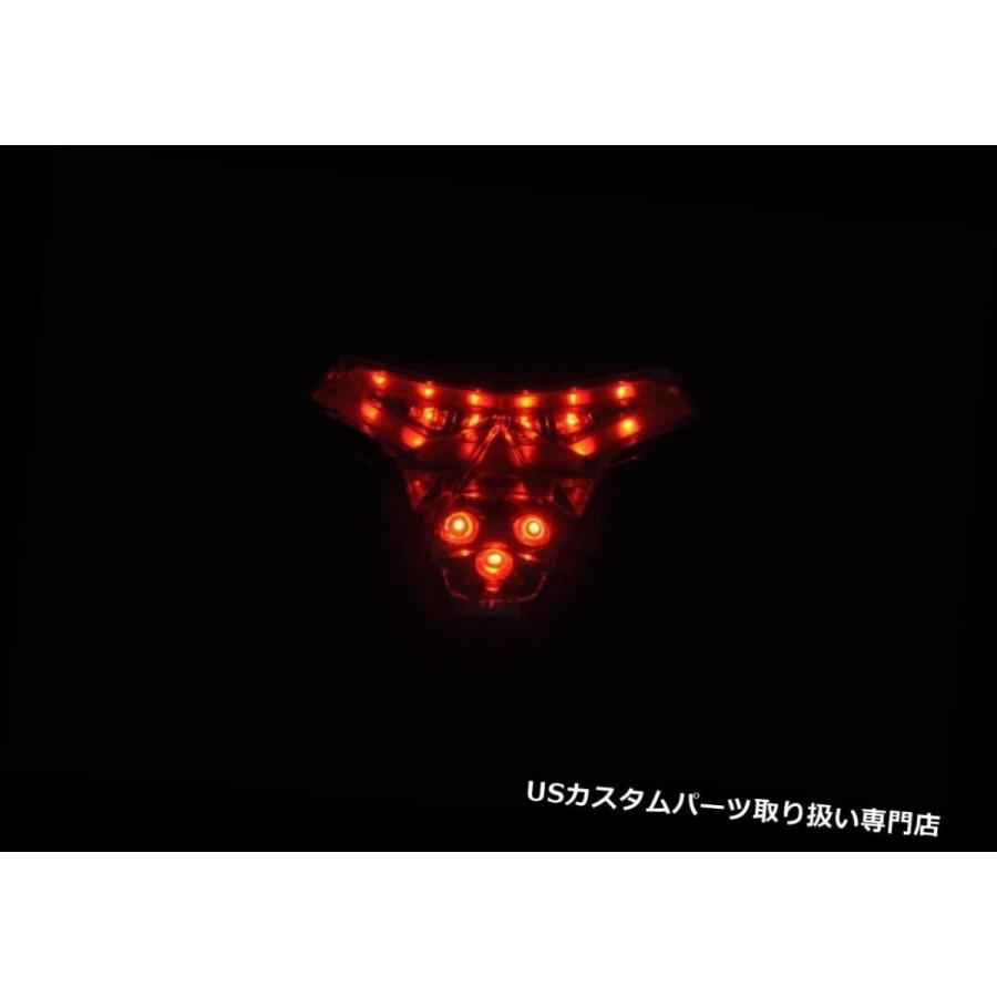 USテールライト LEDブレーキテールライトインテグレーテッドターンシグナルクリアフィットカワサキ2014-2015 Z1000  LED Brake