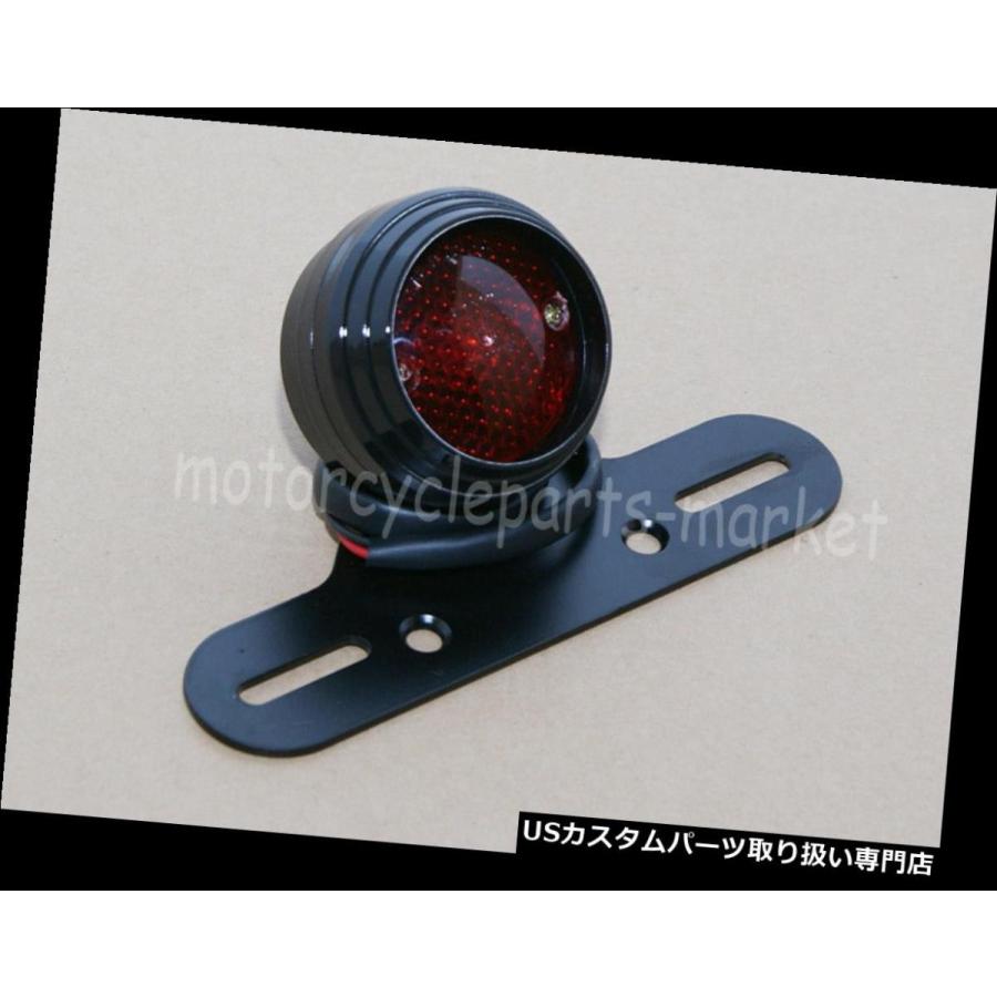 USテールライト モーターブラックレトロテールブレーキライトカフェレーサーボバーチョッパーオールドスクールクルーザー  Motor Black Ret
