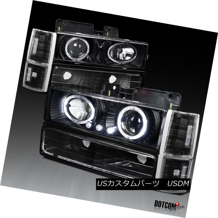 ヘッドライト 1994-1999 C10 C / K LED Halo黒プロジェクターヘッドライト+ Bum  、ランプ+コー