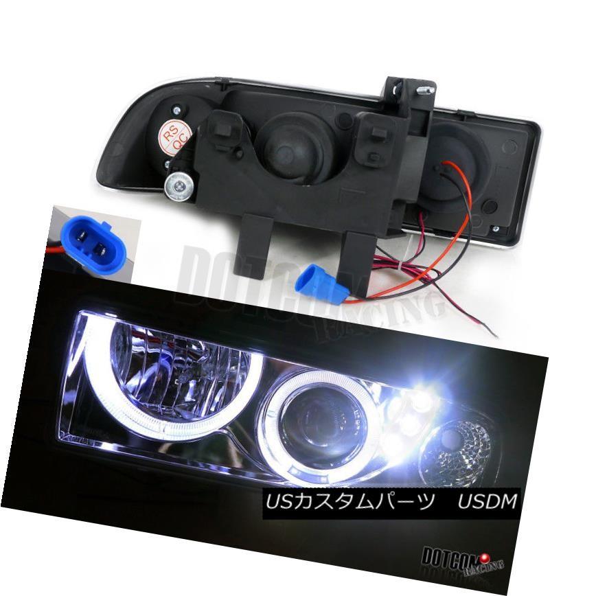 ヘッドライト Chevy 98-04 S10 Blazer Halo LEDプロジェクターヘッドライト+バンプ </ br>ランプ＆フードグの画像