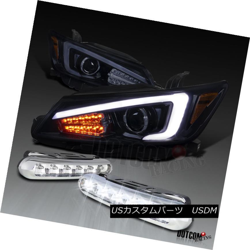 前照灯 2011-2013シオンtC光輝黒いことLEDシグナルプロジェクターヘッドライト+ LEDフォグランプ 2011-2013 Scion その他ライト-ライト、レンズ