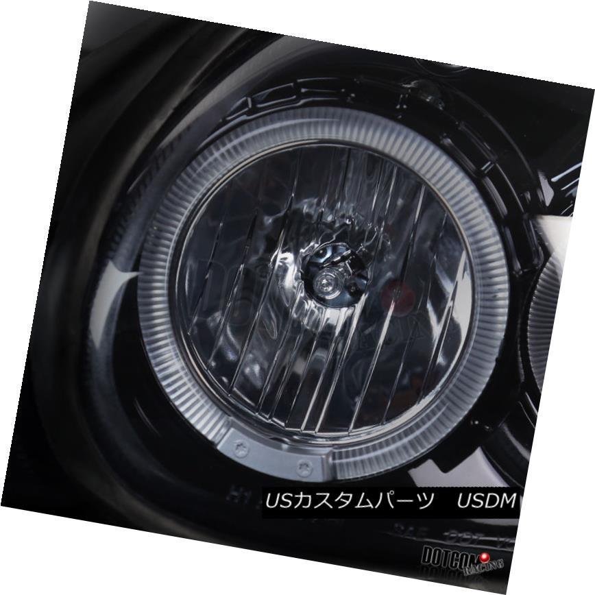 ヘッドライト 光沢ブラックダッジプリマス2000-2002ネオンLEDハロー煙プロジェクターヘッドライト Glossy Black Dodge Plyの画像