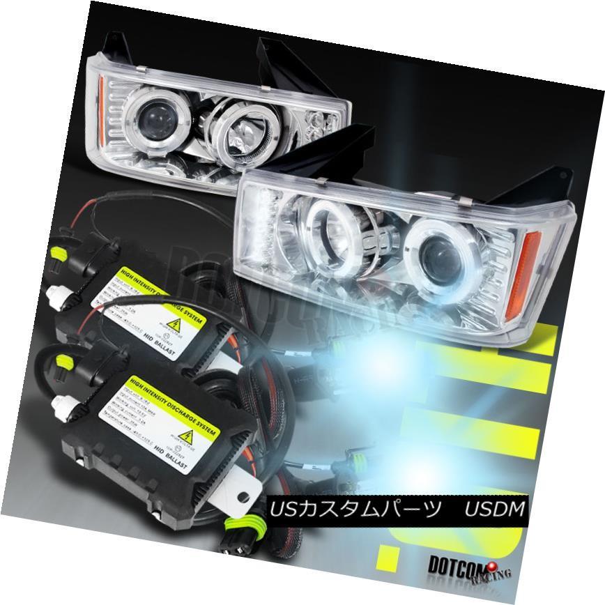 ヘッドライト スリムHID + 2004-2012コロラドプロジェクターヘッドライトクローム Slim HID+2004-2012 Colorado
