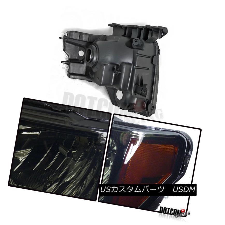 ヘッドライト 09-14 Ford F 150ユーロクリスタルスモークヘッドライトW /リフレクター+ LEDフォグバンパーDRL 09-14 Forの画像