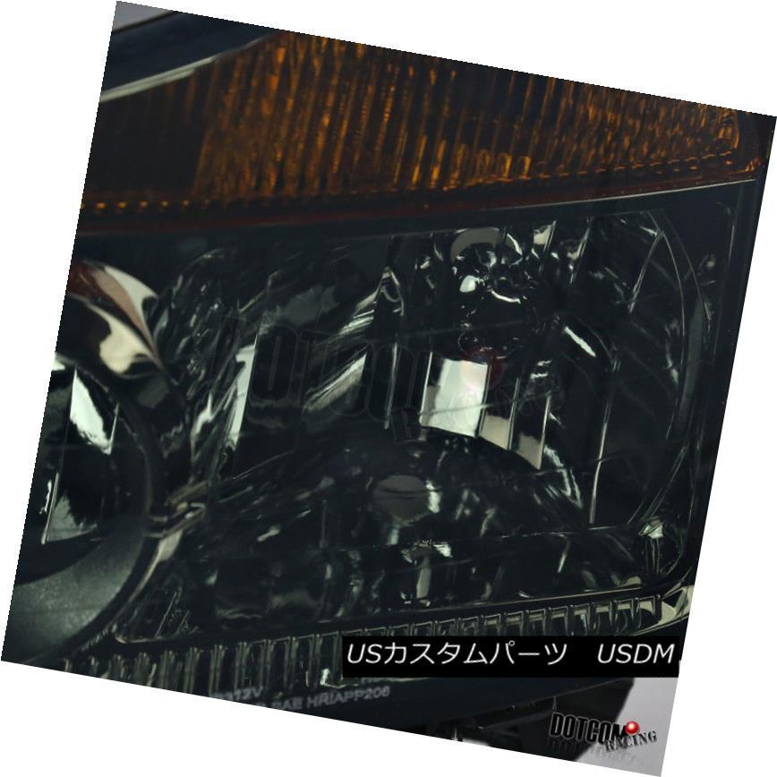 ヘッドライト フィット日産2004-2015タイタン2004-2007アルマダスモークレンズクリスタルヘッドライトペア Fit Nissan 2004の画像