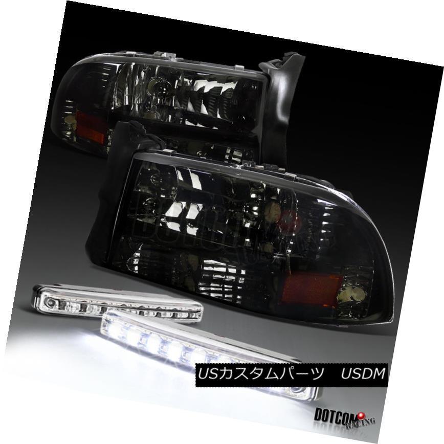 ヘッドライト ドッジ97-04ダコタ98-03 Durango煙ヘッドライト+ LED DRLバンパーフォグライト Dodge 97-04 Dakot