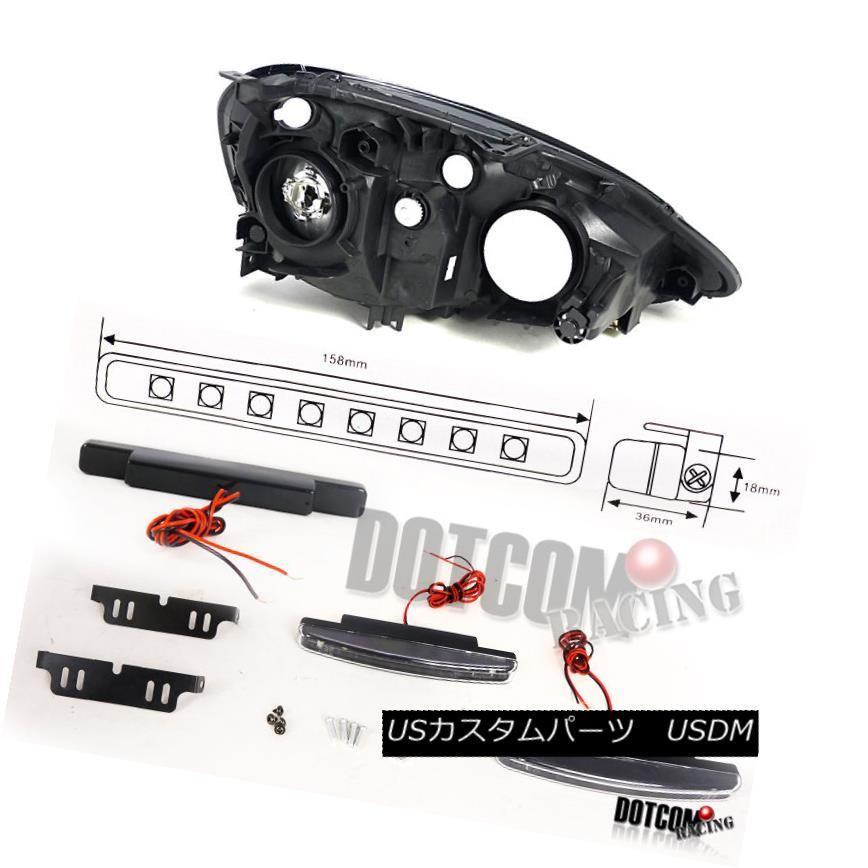 ヘッドライト 2002-2004 Acura RSX JDMブラックヘッドライト+ from   tバンパーLED DRLフォの画像