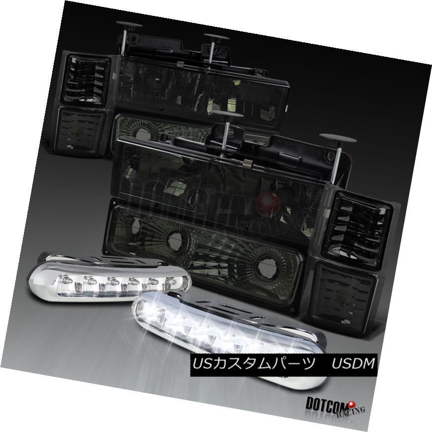 ヘッドライト 94-98シボレー郊外C / K C10煙ヘッドライトコーナーバンパーランプ+ LED DRLフォグ 94-98 Chevy Subur