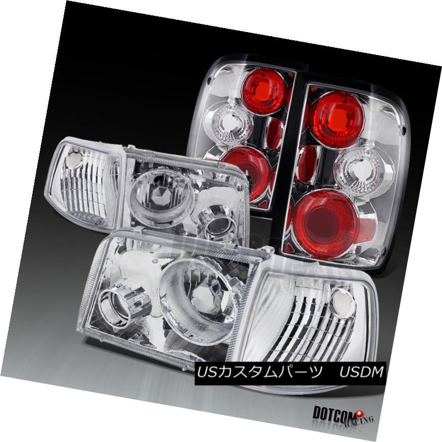 ヘッドライト 93-97 Ford Rangerクロームプロジェクターヘッドライト+ Cor wbr>信号ライト+テールライト 93-97 Ford