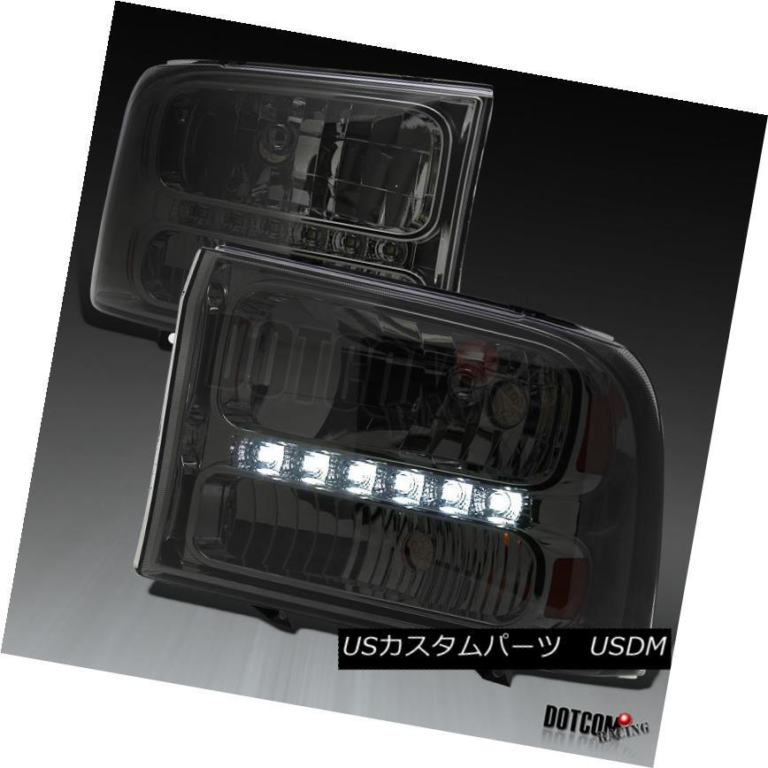 ヘッドライト 1999-2004フォードF250 F350スーパーデューティエクスカーション煙1PC SMD LED DRLヘッドライト 1999-2