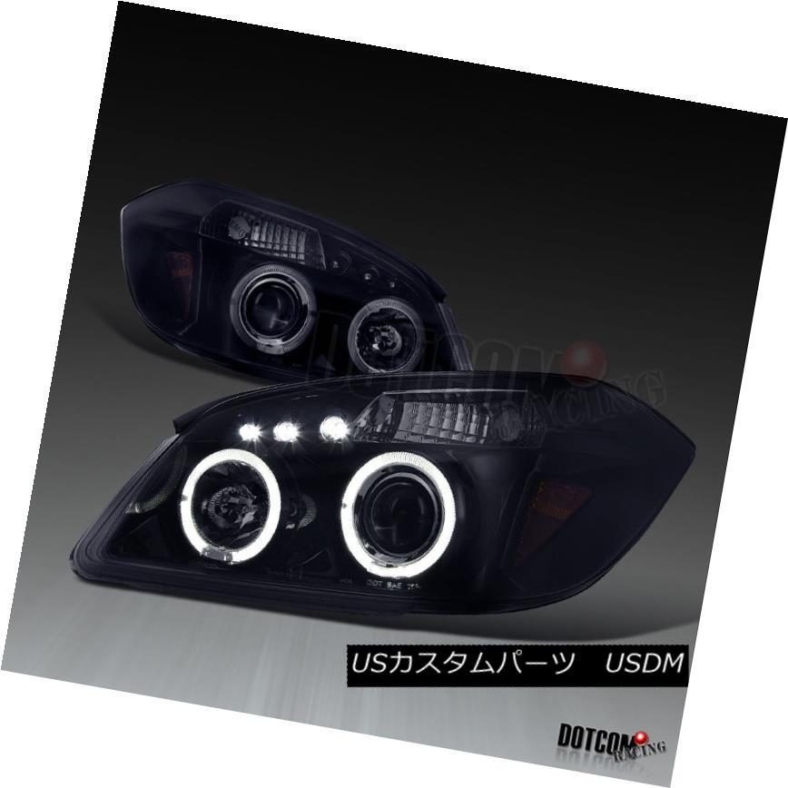 ヘッドライト 2005-2010 Cobalt 2007-2009 G5交換用光沢ブラックハロープロジェクターヘッドライト 2005-2010 Cob