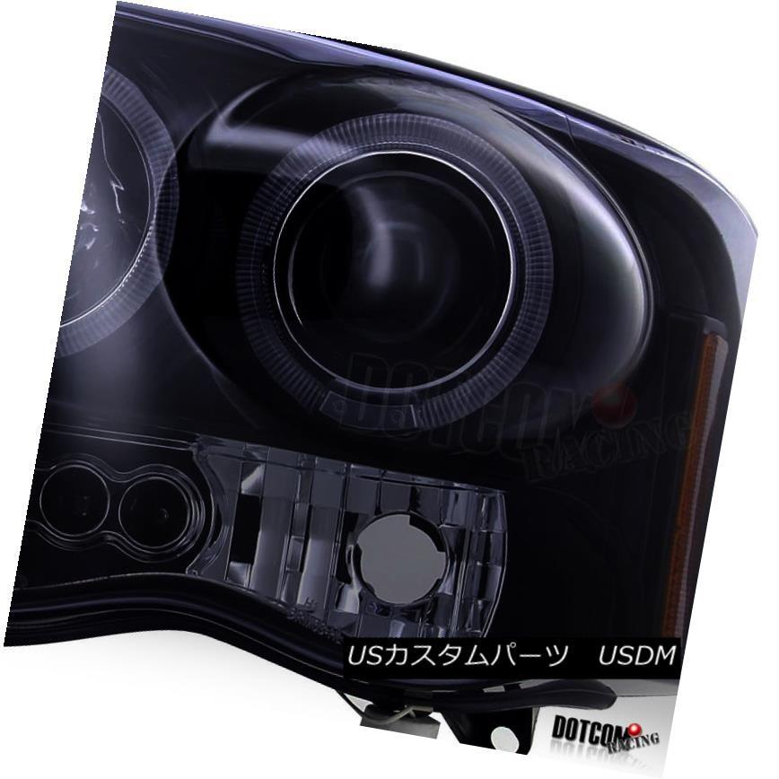 ヘッドライト 新しい光沢のあるピアノブラック2002-2005ダッジRAM LEDハロープロジェクターヘッドライトペア New Glossy Pianの画像