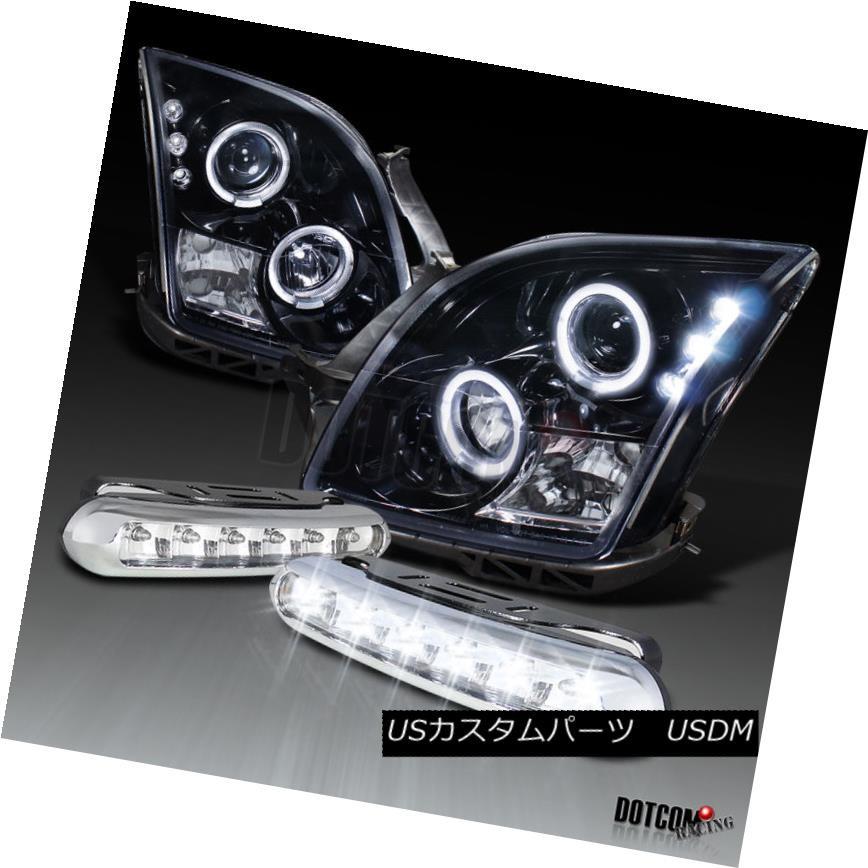 ヘッドライト ピアノブラック06-09 Ford Fusion HaloプロジェクターヘッドライトW / LED DRLフォグランプ Piano Bl