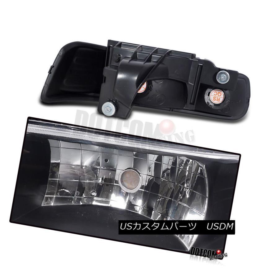 ヘッドライト 99-02 Silverado Black / Clearヘッドライト+ Bum  、ランプ/スモークレンズフォの画像