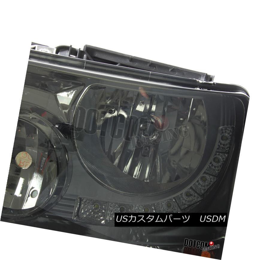 ヘッドライト Chevy 99-02 Silverado 1500/2500 Smoke SMD LED DRLヘッドライト+ Bla  <の画像