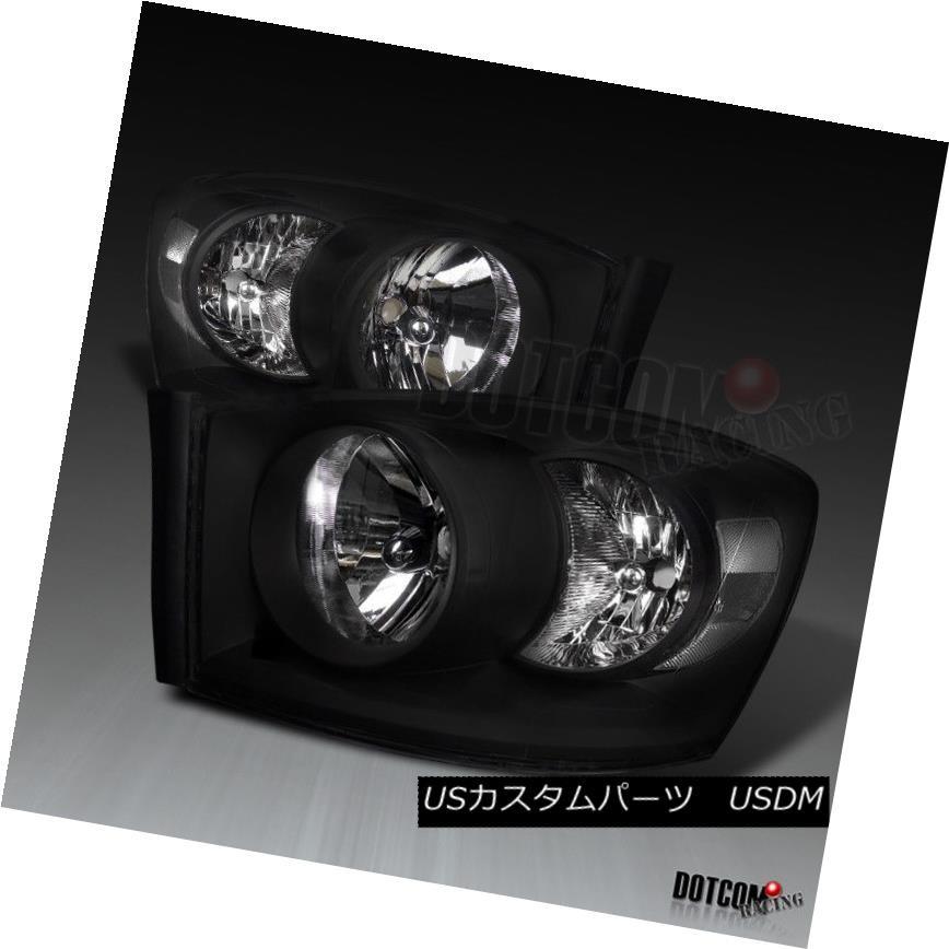 ヘッドライト 2006-2008ダッジRAM 1500 2500 3500ピックアップブラックダイヤモンドヘッドライトヘッドランプ 2006-2008