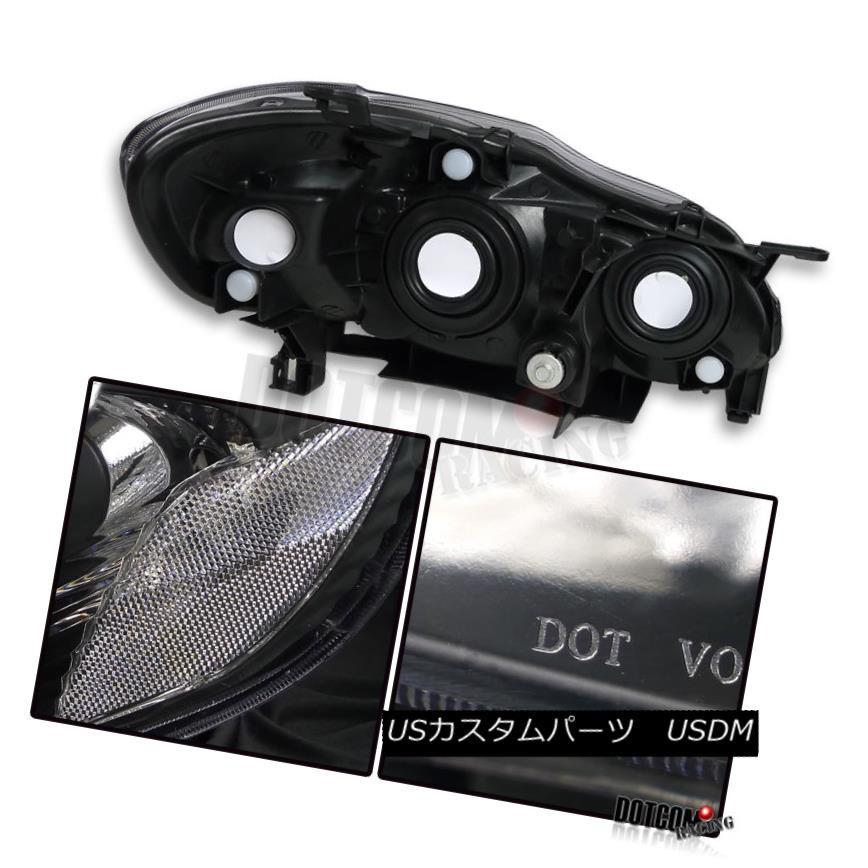 ヘッドライト JDMブラック03-08トヨタカローラダイヤモンドヘッドライト+メス  hタイプABSグリルR JDM Blacの画像