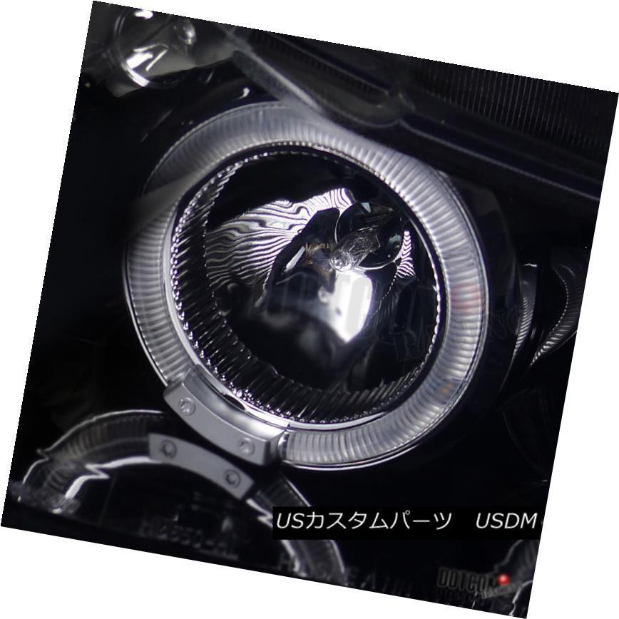 ヘッドライト 2006?2011年ホンダシビック2Dr LEDハローグロッシーブラックプロジェクターヘッドランプ For 2006-2011 Hondの画像