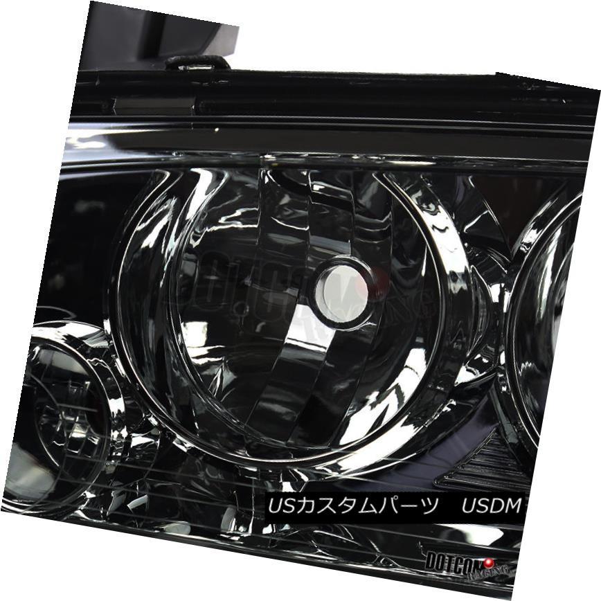 ヘッドライト 2006-2010ダッジ充電器の交換クロームスモークヘッドライトヘッドランプ左+右 2006-2010 Dodge Charger Reの画像