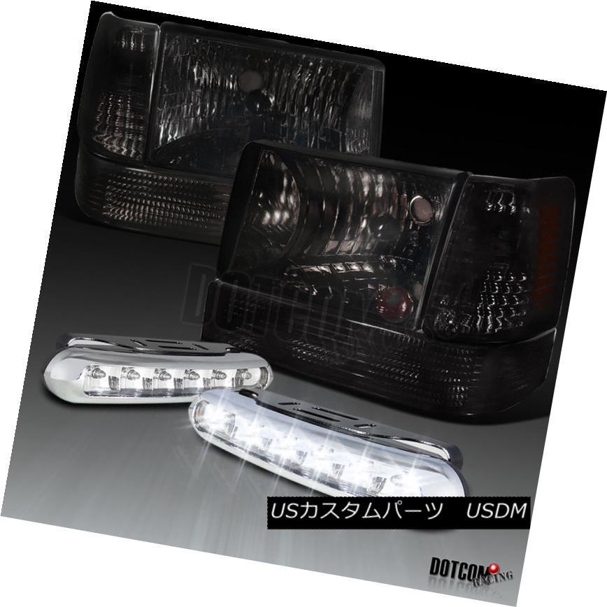 ヘッドライト 93-96グランドチェロキーヘッドライト+コルク ナー+バンパーランプW / LED DRLフォグライト 93-
