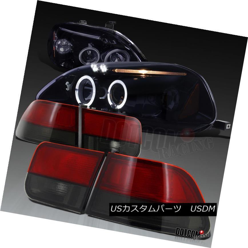 前照灯 Glossy Black 1996-1998 Civic Halo映写機用前照灯+赤いこと  /スモ その他ライト-ライト、レンズ-車、バイク、自転車