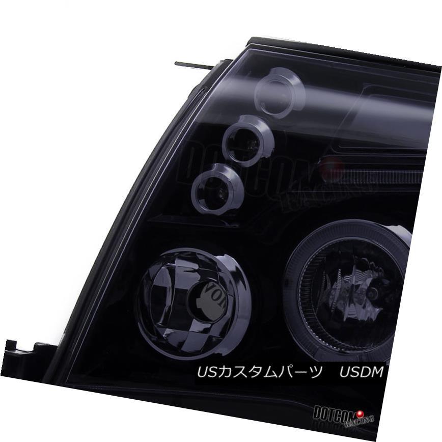 ヘッドライト 2005-2011 Toyota Tacoma Glossy BlackデュアルハローLEDプロジェクターヘッドライトスモーク 2005_1