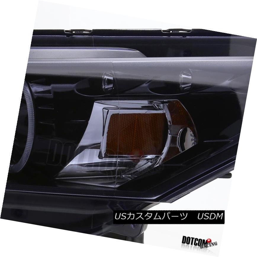 ヘッドライト 2008  -  2012年ホンダアコード2r光沢ブラックデュアルハローLEDプロジェクターヘッドライト For 2008-2012 Hの画像