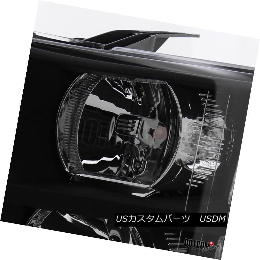 ヘッドライト 07-14 Chevy 1500 2500 / 3500HDユーロブラッククリアヘッドライト+ LEDテールブレーキランプ 07-14の画像