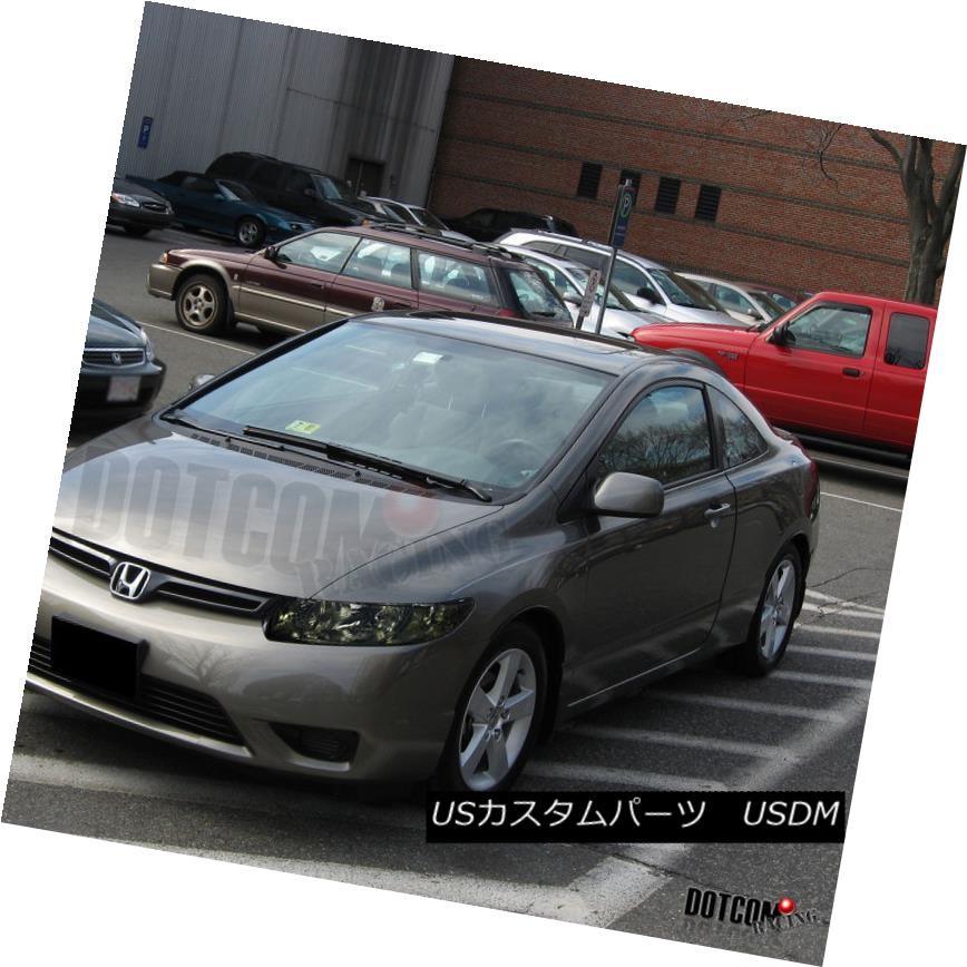 ヘッドライト フィット2006-2011ホンダシビック2Drユーロ燻製ダイヤモンドヘッドライトヘッドランプペア Fit 2006-2011 Hondaの画像