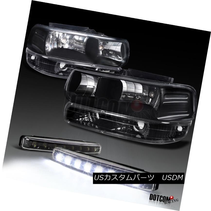 ヘッドライト シボレーシルバラード郊外のブラックヘッドライト+バーン  1ランプ+ 8-LEDフォグランプDRL Chevy