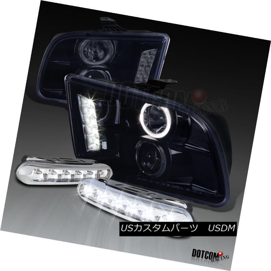 ヘッドライト Glossy Black 2005-2009 Mustang Haloプロジェクターヘッドライト+ Bum