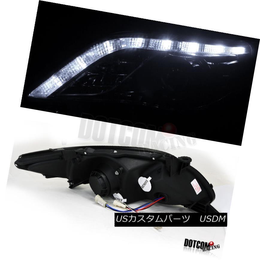 ヘッドライト Glossy Black 2011-2013 Corolla Haloプロジェクターヘッドライト+ LED DRLフォグランプペア Glの画像
