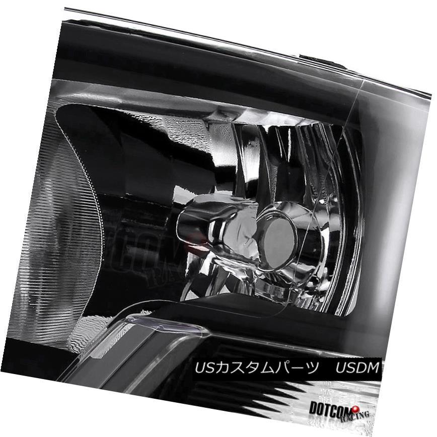 ヘッドライト 09-17ダッジRAM 1500ブラック/クリアダイヤモンドヘッドライトランプ2500 3500 09-17 Dodge RAM 150の画像