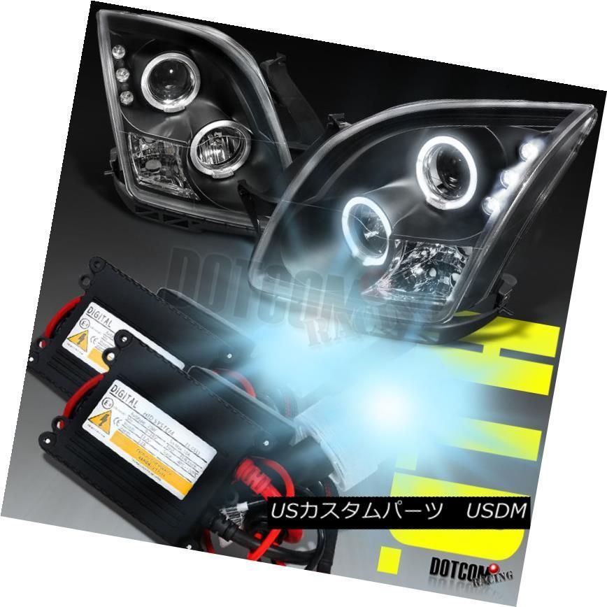 ヘッドライト 2006-2009フォードフュージョンハローブラックプロジェクターヘッドライト+ H1 6000K HIDキット 2006-2009 F