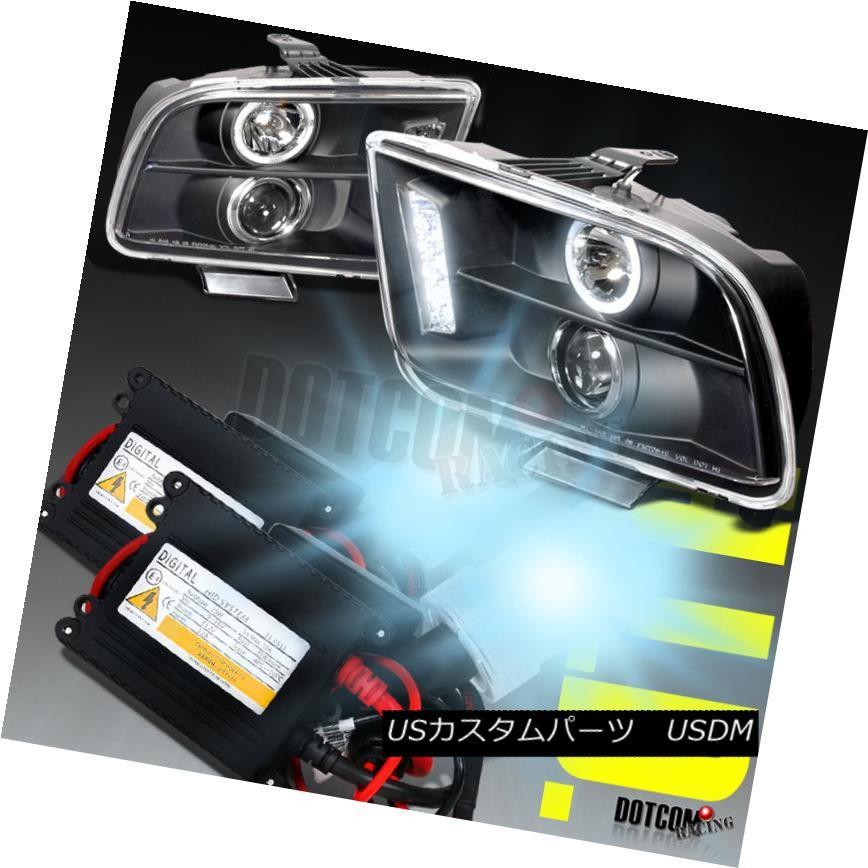 ヘッドライト スリムHID + 2005-2008ムスタングプロジェクターヘッドライトブラック Slim HID+2005-2008 Mustang
