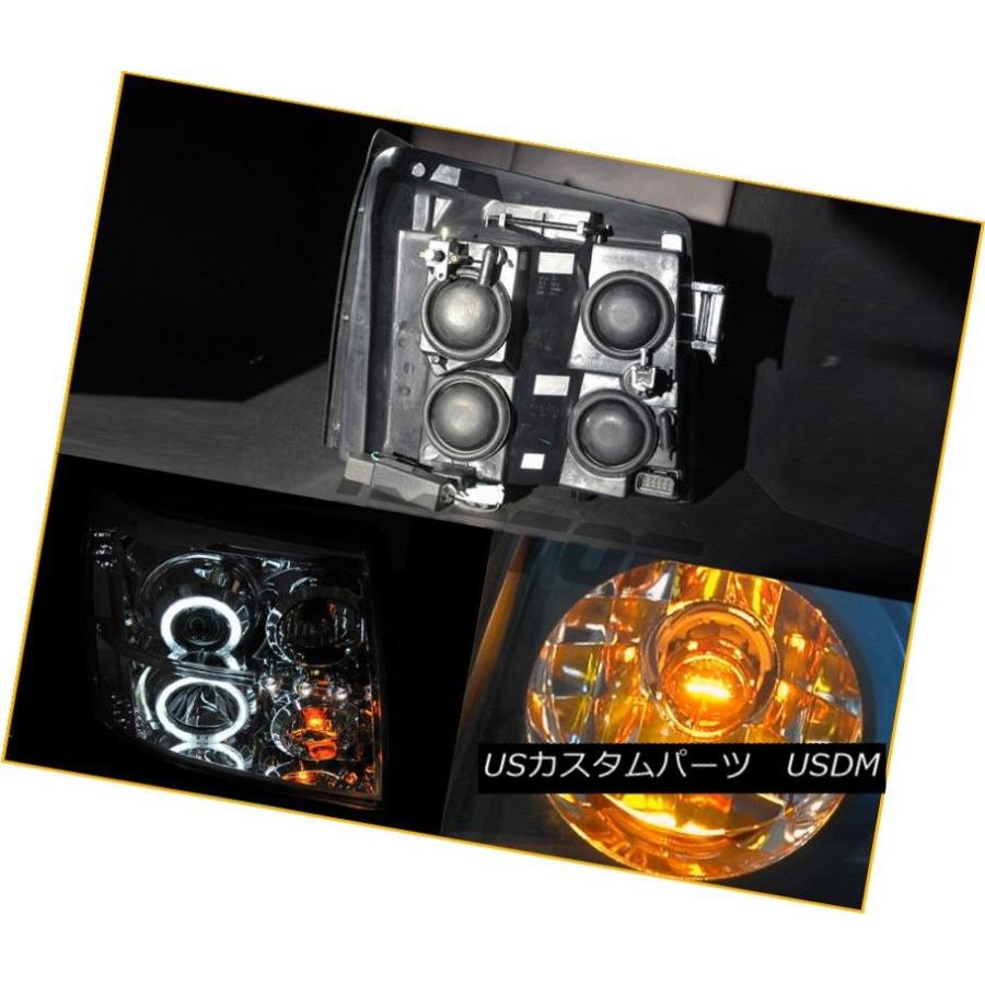 ヘッドライト [CDRL + CCFL Halo] 2002-2006 Cadillac Escalade LEDプロジェクタークロームヘッドライトセの画像