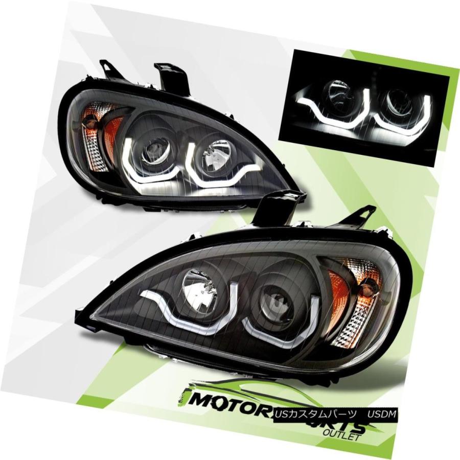 前照灯 [Plank Style LED DRL] 1996-2015 Freightliner Columbia Black前照灯西洋ナシ用 その他ライト-車、バイク、自転車
