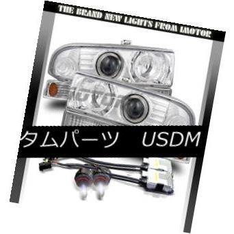 前照灯 98-04 S10 Blazer Chrome映写機前照灯Halo / Bumper Lamps / 6000K HID