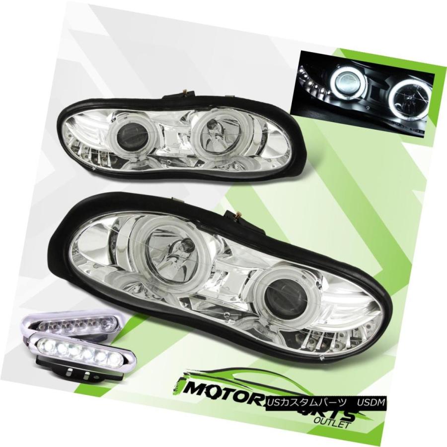 ヘッドライト [6LED DRL + CCFL Halo] 1998-2002シボレーカマロクロームプロジェクターヘッドライト [6LED DRL+C