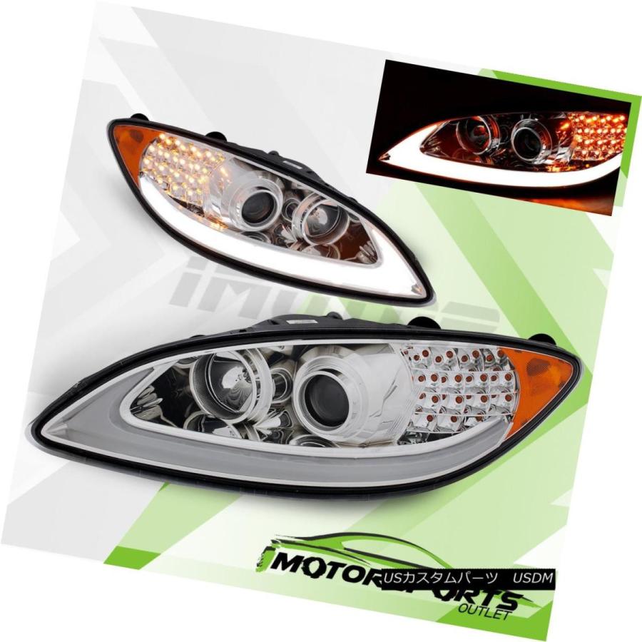 ヘッドライト [LED信号+ LED DRL] 2008-2016国際ProStarクロームプロジェクターヘッドライト [LED Signal+LED