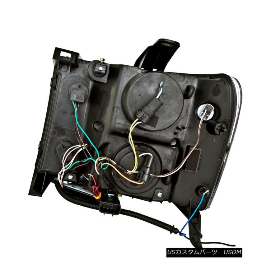 ヘッドライト [CCFL Halo] 2007-2013 GMC Sierra 1500/2500/3500 LEDプロジェクターブラックヘッドライトの画像
