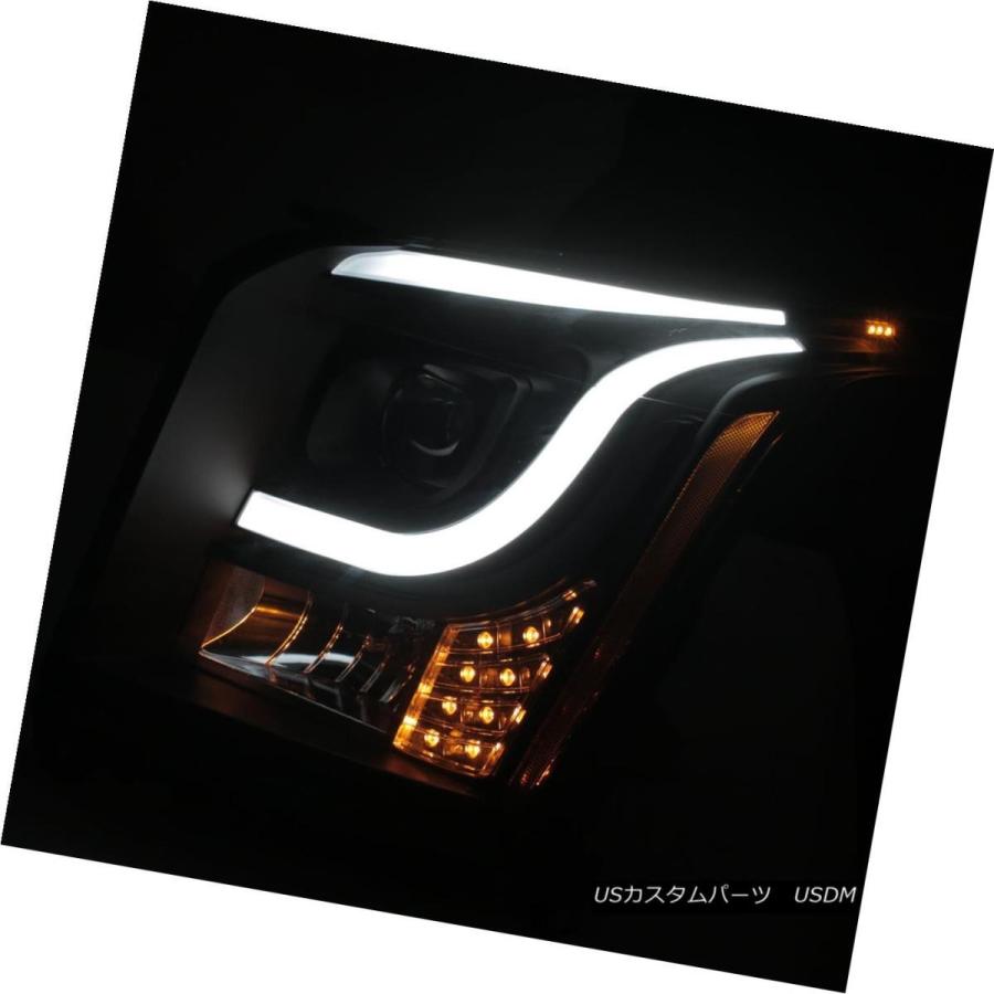 ヘッドライト [Plank Style] 2015-2017 GMC Yukon / Yukon XLブラックLEDバープロジェクターヘッドライト [の画像