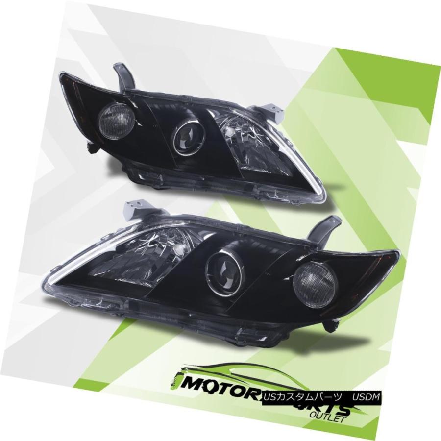 ヘッドライト 2007年2008年トヨタカムリブラックプロジェクターヘッドライトペア 2007 2008 2009 Toyota Camry Blac