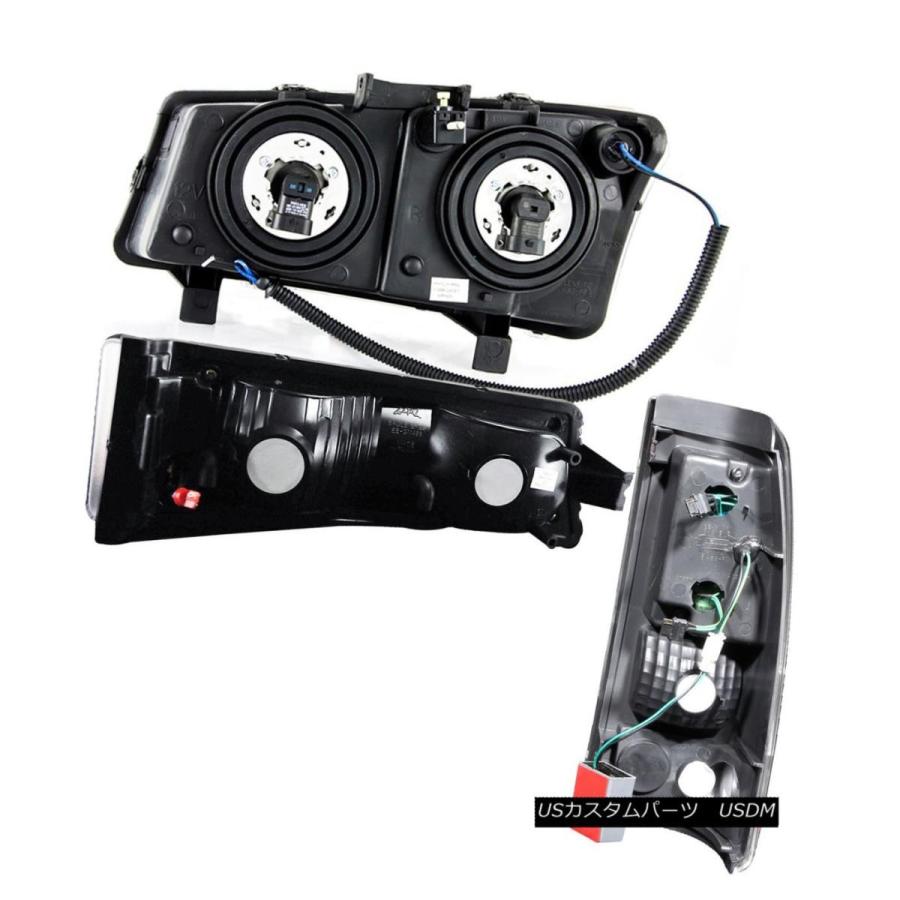 ヘッドライト [Dual LED Halo] 2003-2006 Silverado Chrome LEDヘッドライト+レッドLEDテールライト [Dの画像